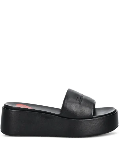 Love Moschino logo-detail platform heeled sandals