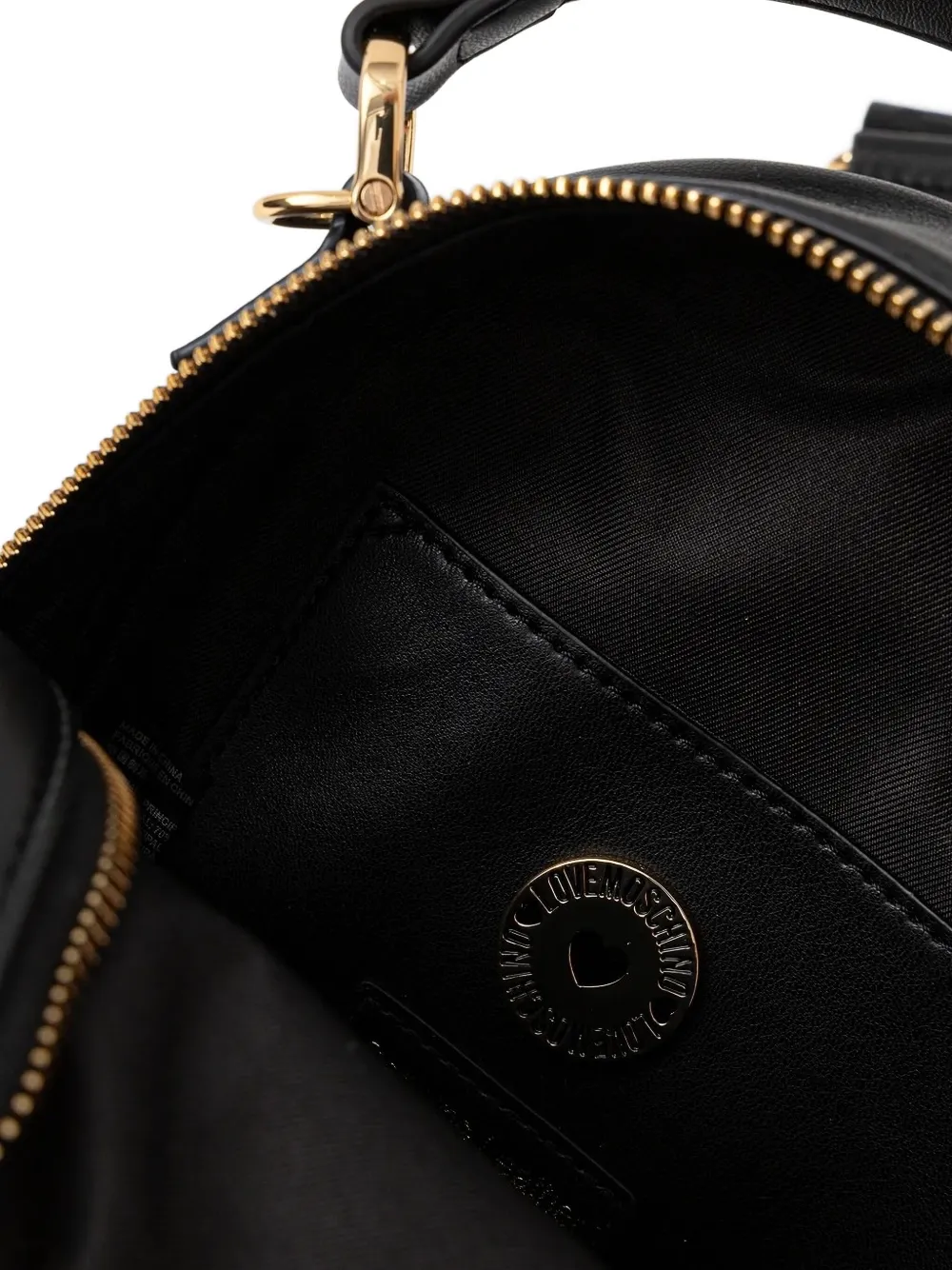 Love Moschino Quilted Logo Backpack In Black