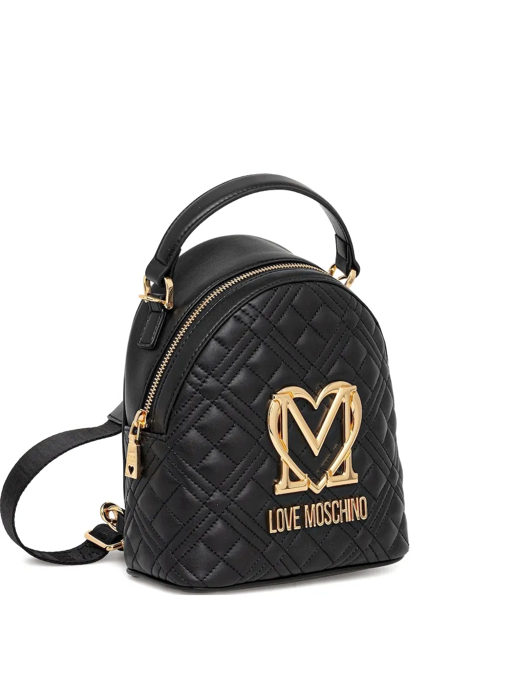 Love Moschino quilted logo backpack | Black | Image 1