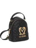 Love Moschino quilted logo backpack - Black