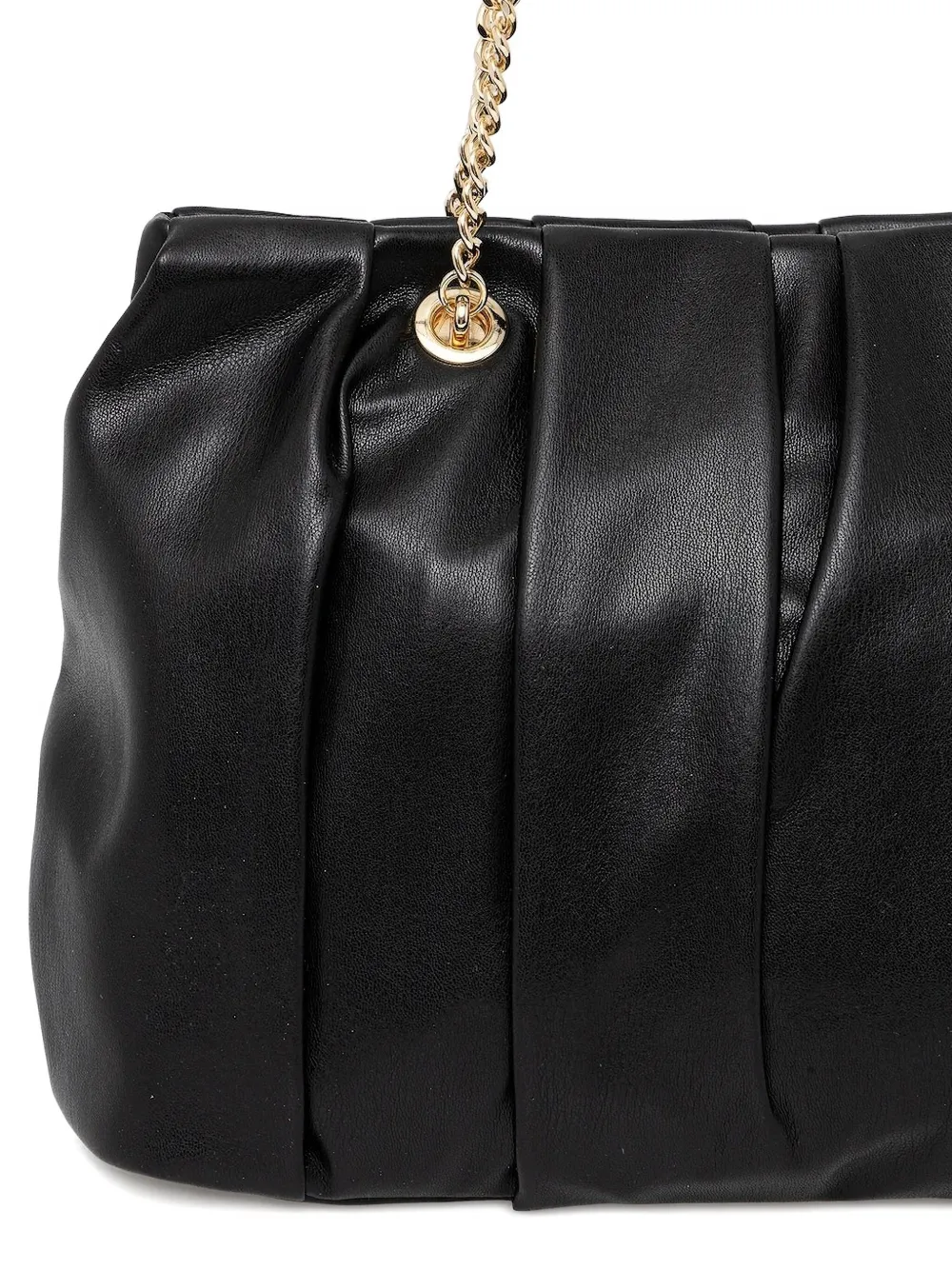 Love Moschino Pleated Chain-strap Tote Bag In Black