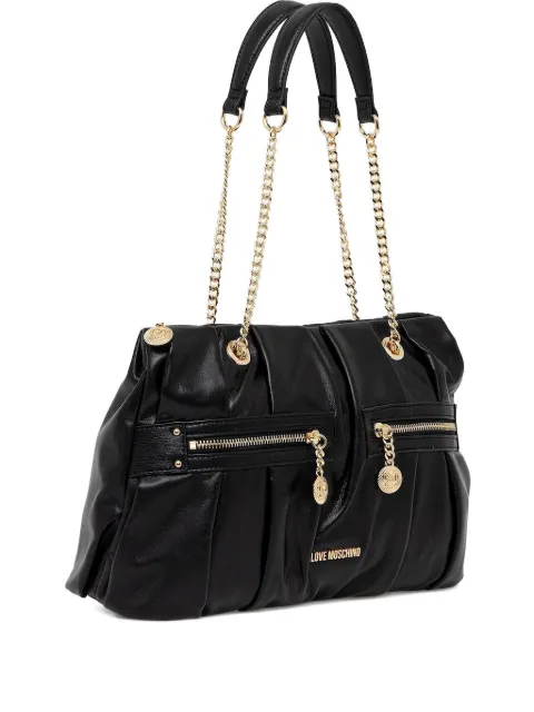 Love Moschino tote plisado con correa de cadena