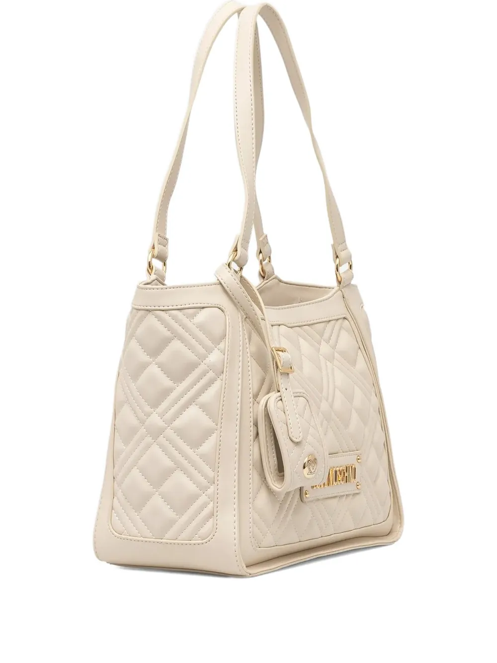 Love Moschino キルティング ハンドバッグ - ニュートラル Love Moschino キルティング ハンドバッグ - ニュートラル