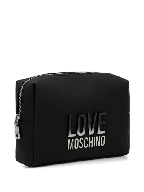 Love Moschino logo-plaque make-up bag