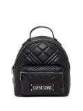 Love Moschino small logo-plaque backpack - Black
