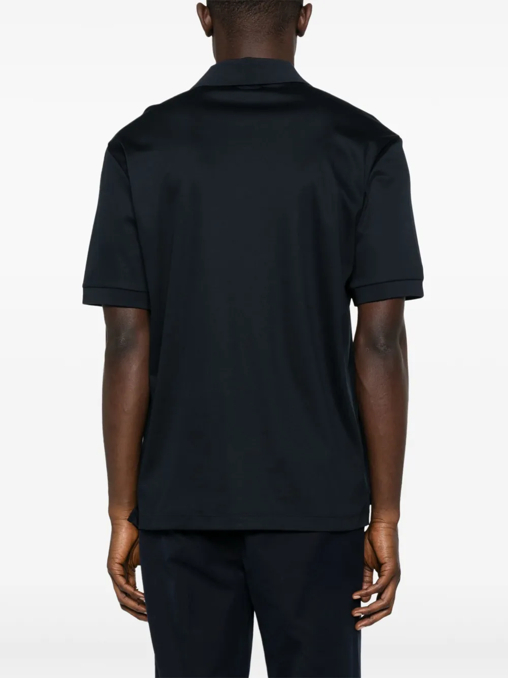 Giorgio Armani Poloshirt met logo-reliëf Blauw