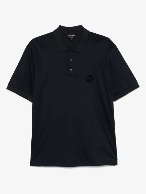Giorgio Armani playera tipo polo con logo en relieve