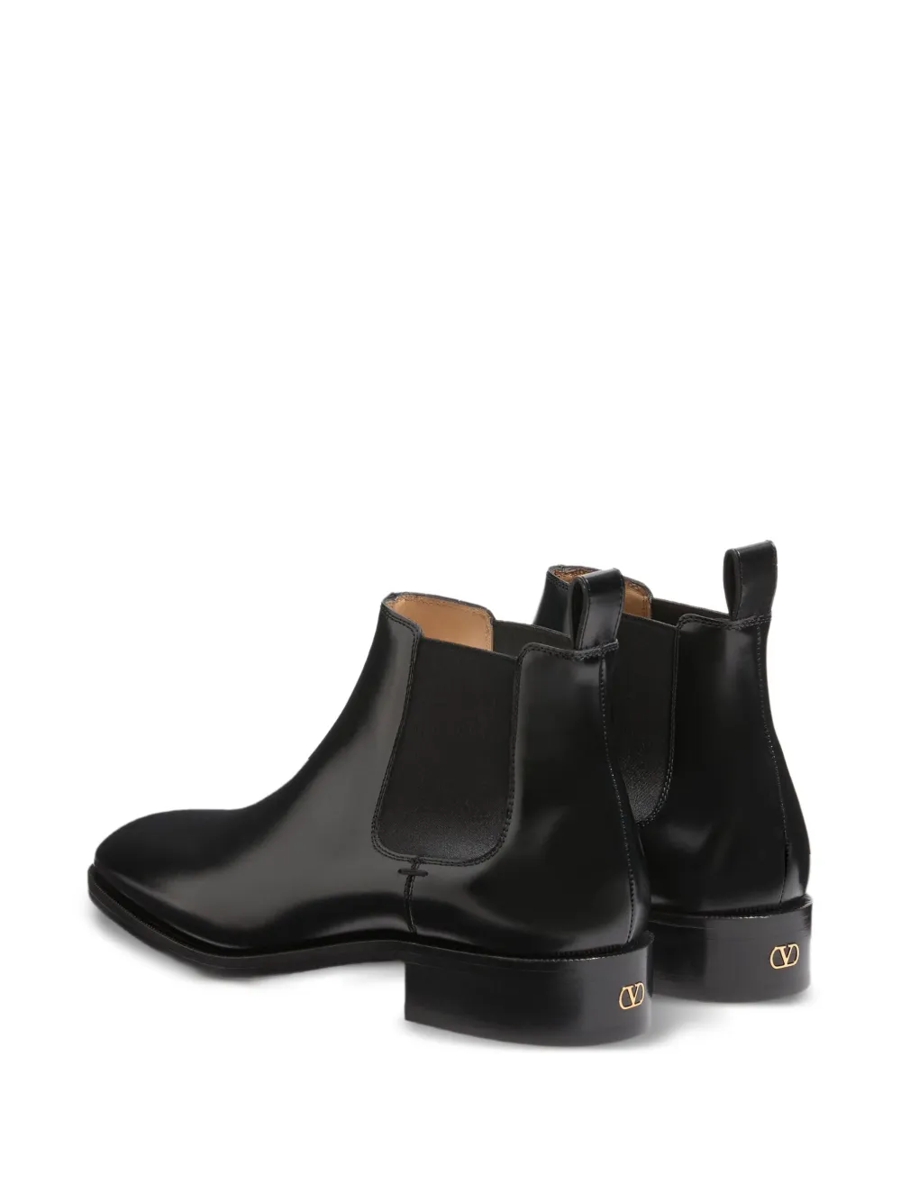 Valentino Pas Des Dieux Vlogo Signature Calfskin Ankle Boots In Black