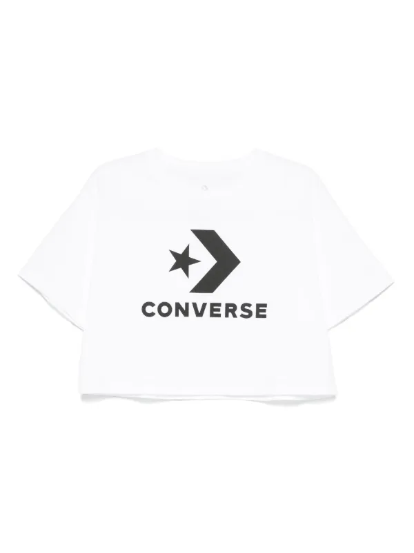 Converse logo-print T-shirt White FARFETCH NO