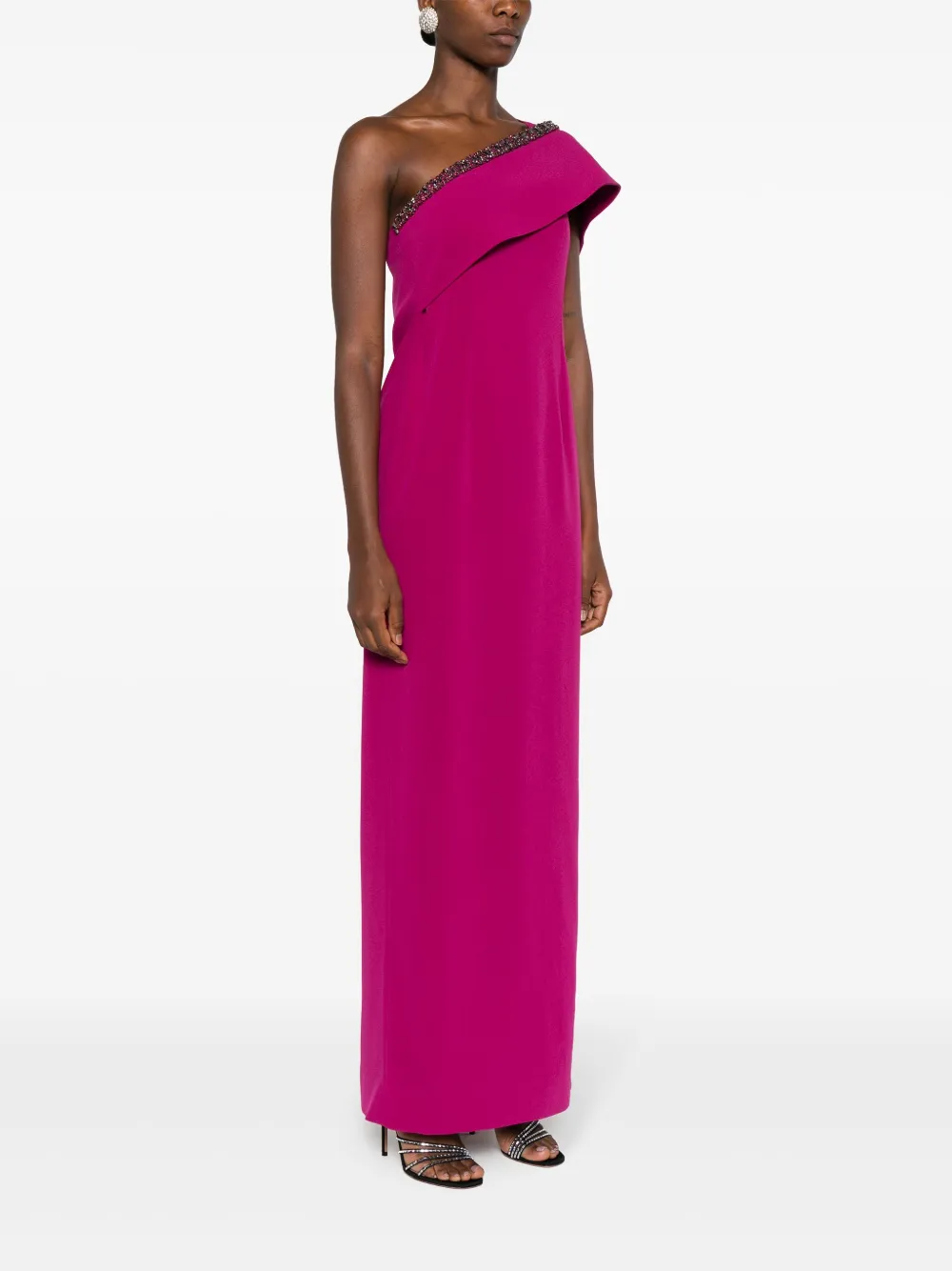 Roland Mouret crystal-embellished dress Roze