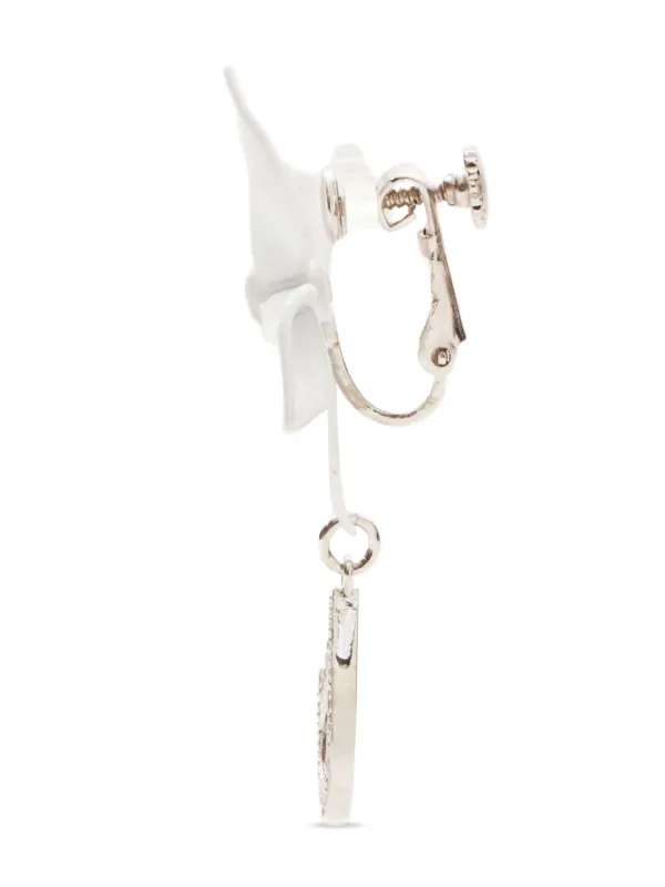 極美品 Dior ディオール ピアス ラインストーン フラワー ピンク シルバー 極美品 Dior ディオール ピアス ラインストーン フラワー ピンク