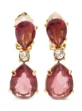 Christian Dior Pre-Owned 1980s-1990s rhinestone clip-on swing earrings - Gold