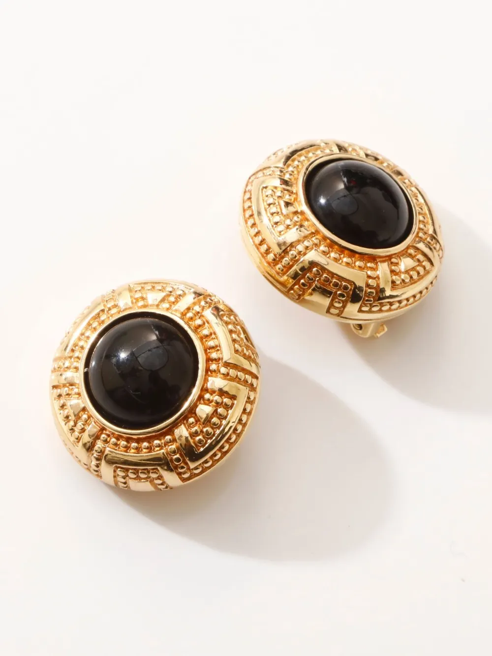 Pre-owned Dior 1980s-1990s Round Clip-on Earrings