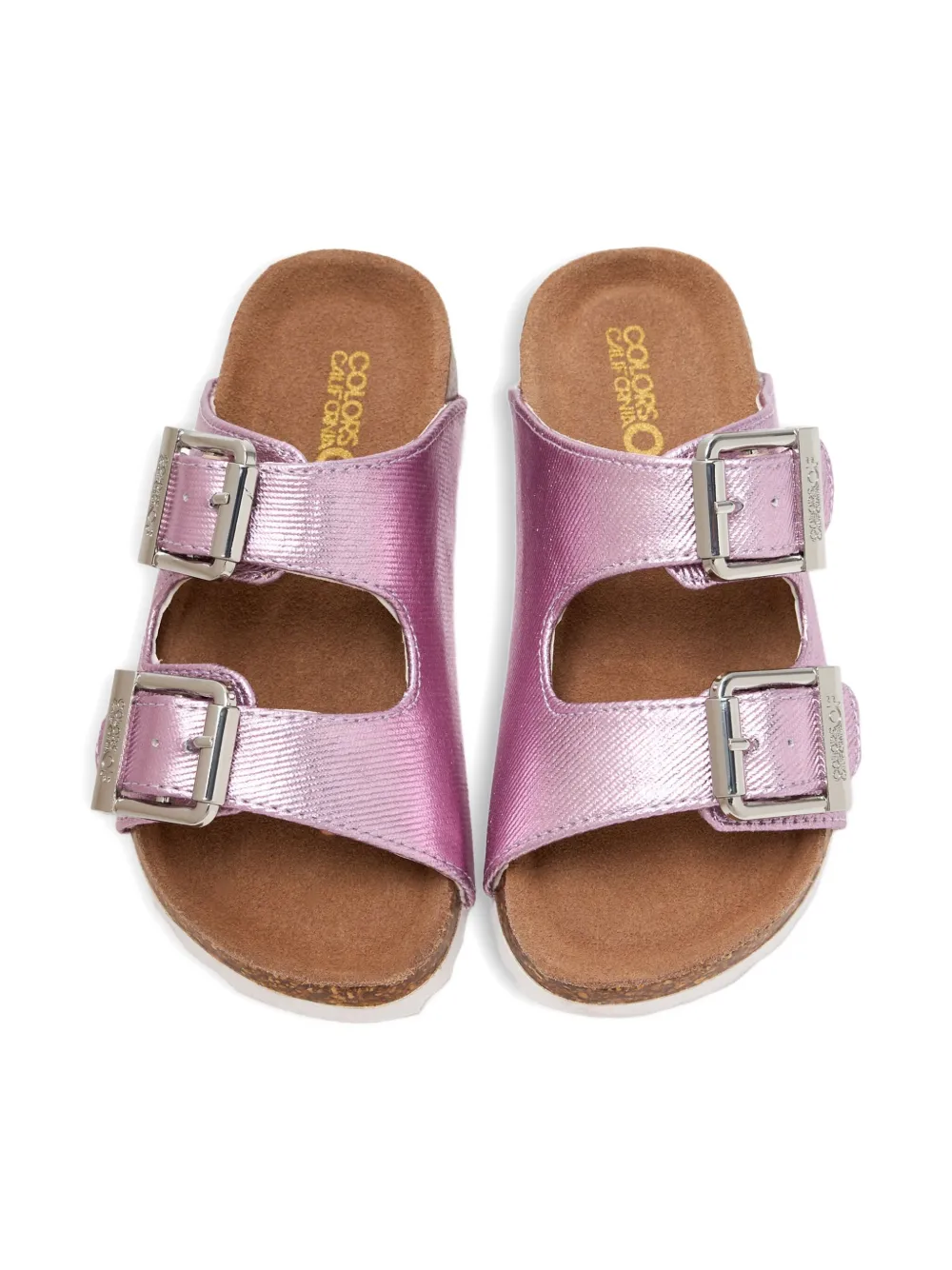 Colors Of California Kids Sandalen met metallic afwerking en gesp Roze