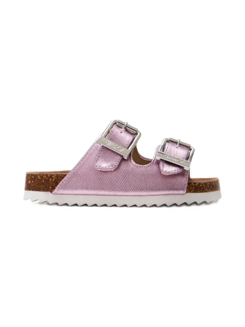 Colors Of California Kids metallic-finish buckle sandals