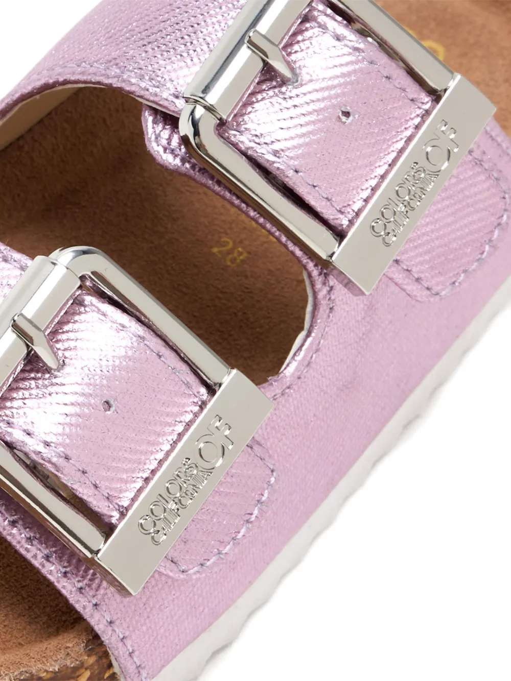 Colors Of California Kids Sandalen met metallic afwerking en gesp Roze