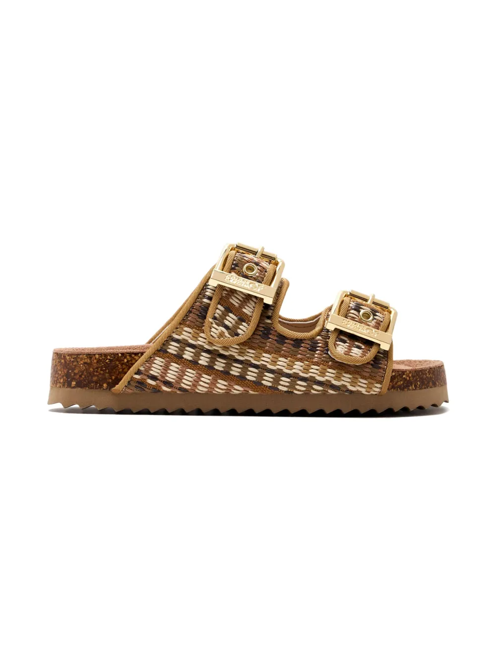 Colors Of California Kids Geweven sandalen met gesp Bruin