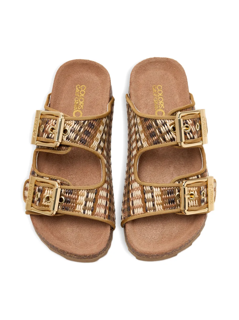 Colors Of California Kids Geweven sandalen met gesp Bruin