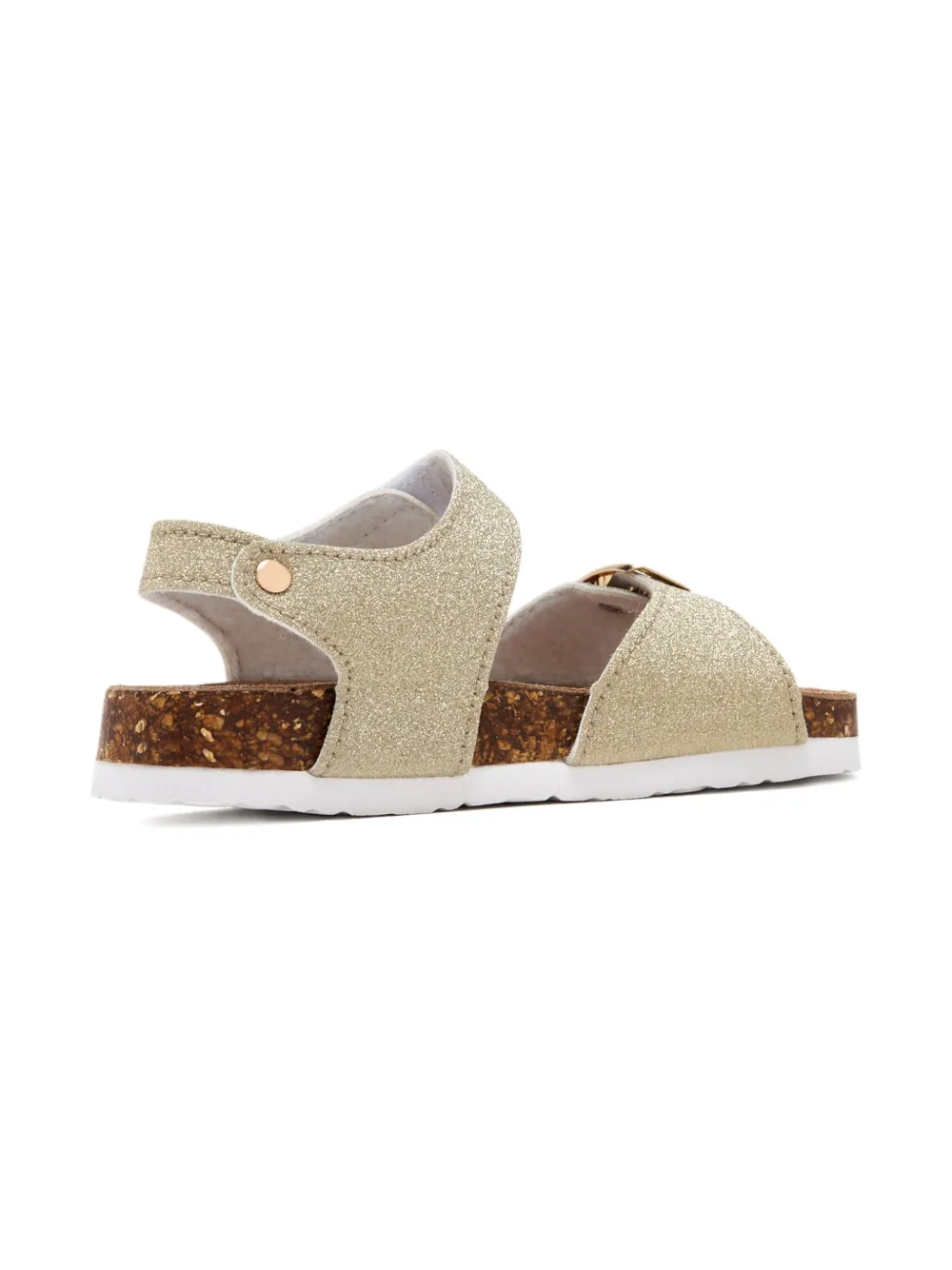 Colors Of California Kids Sandalen met dubbele bandjes en glitter Beige