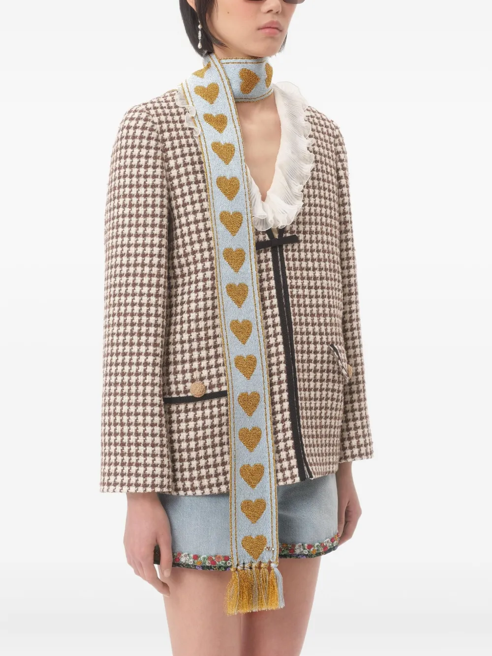 Valentino Metallic-detail Antibes Scarf In Multi