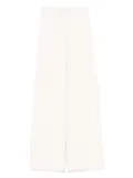 Max Mara elasticated-waist palazzo trousers - White