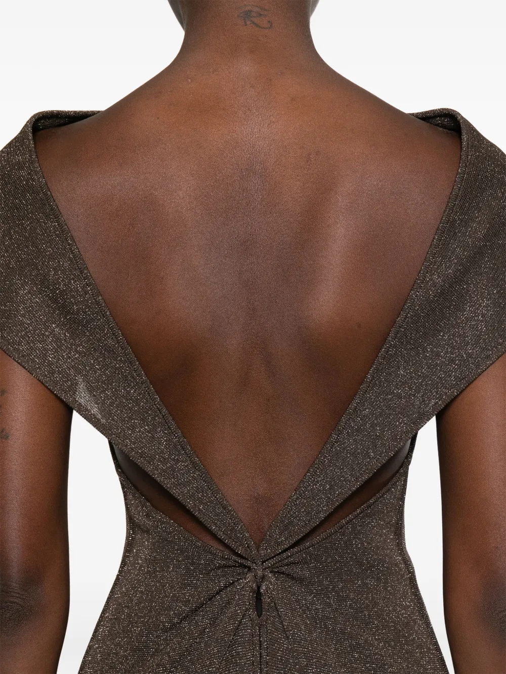 Max Mara lurex-detail dress Bruin