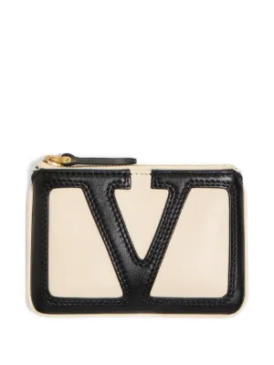 ヴァレンチノ財布 VALENTINO ヴァレンティノ VLTN 財布 二つ折財布 ﾌﾞﾗｯｸ ｶｰﾌ ロゴ