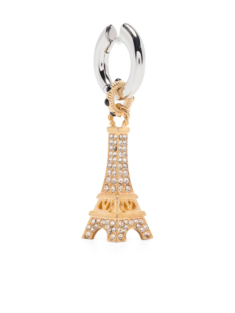 Valentino Garavani Eiffel Tower クリスタル ピアス - ゴールドトーン Valentino Garavani Eiffel Tower クリスタル ピアス - ゴールドトーン