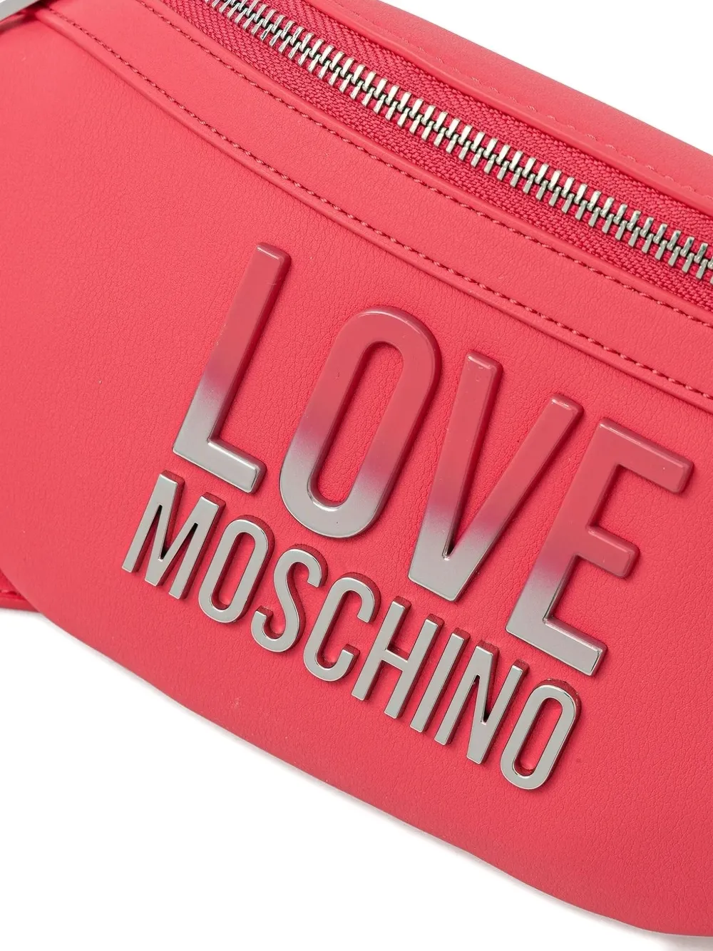 Love Moschino Logo-plaque Belt Bag In Red