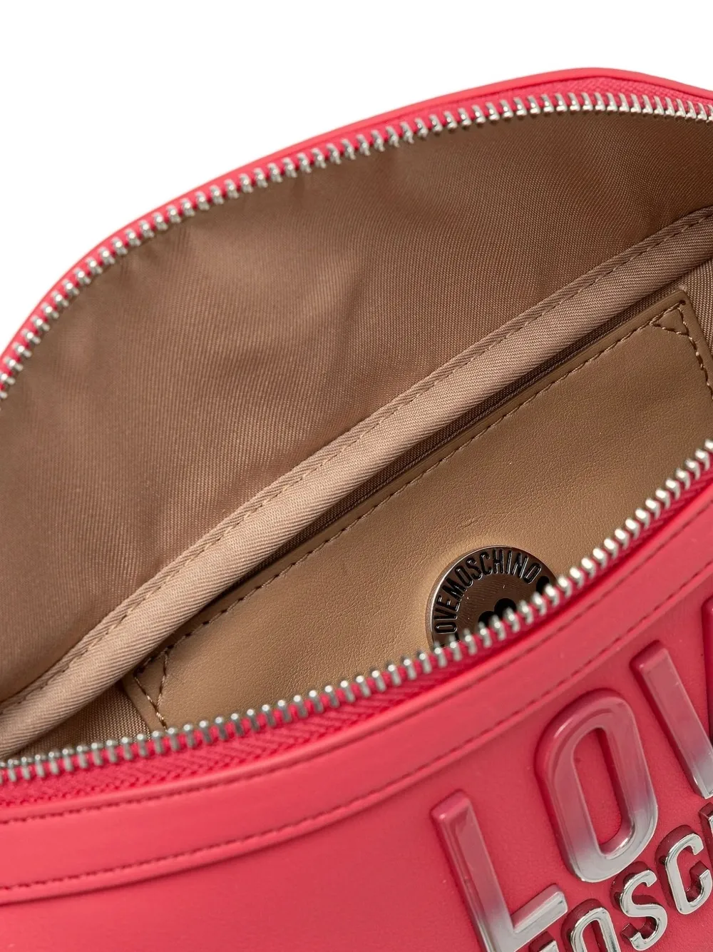 Love Moschino Logo-plaque Belt Bag In Red