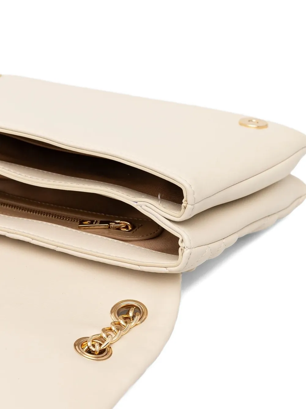 Love Moschino Quilted Chain Shoulder Bag In Neutral