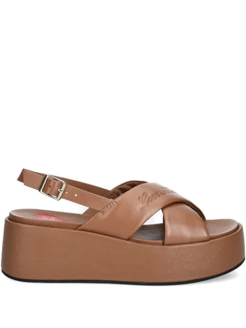 Love Moschino sandalias con plataforma y tiras cruzadas