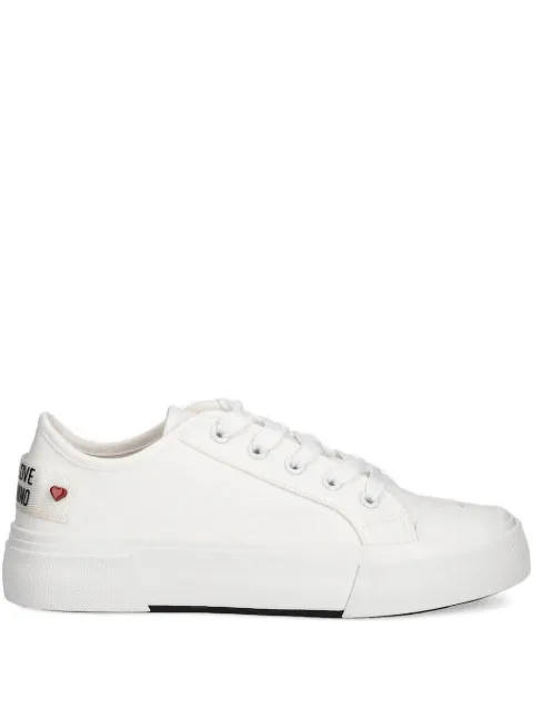 Love Moschino logo-patch lace-up sneakers