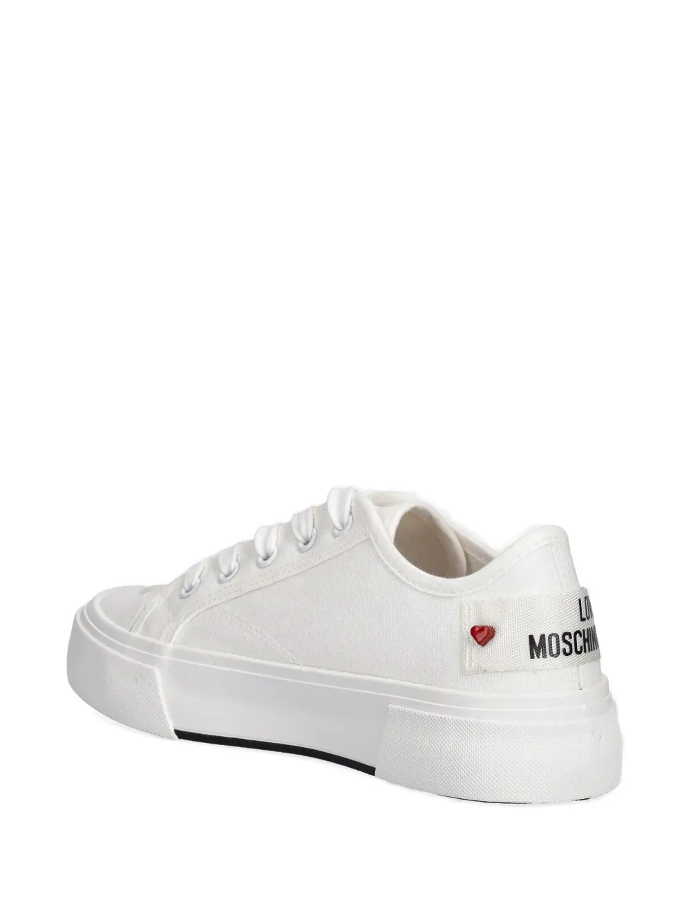 Love Moschino logo-patch lace-up sneakers White