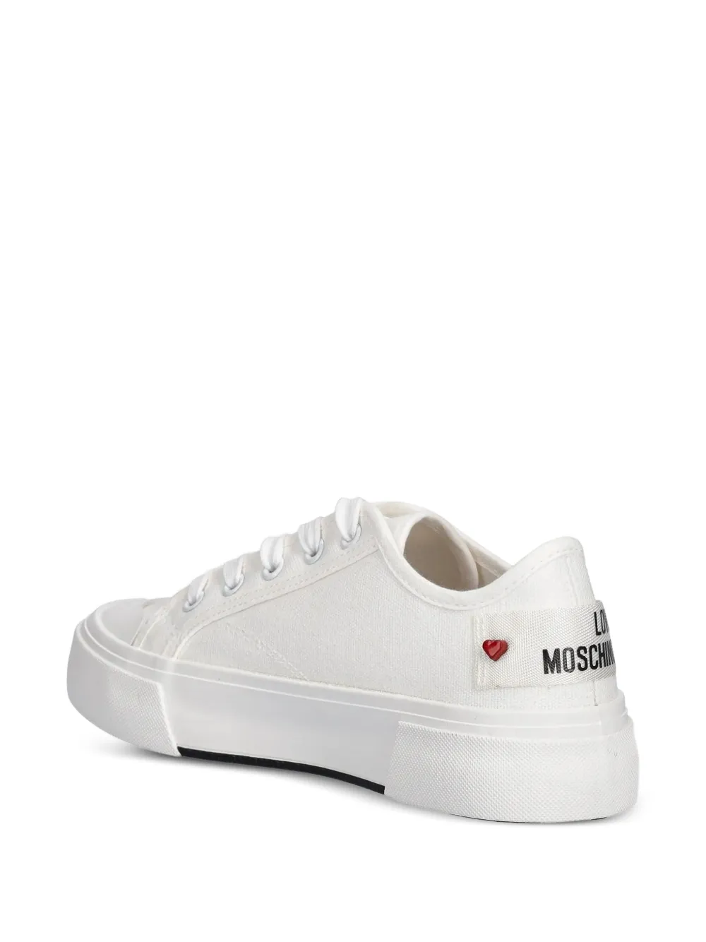 Love Moschino Sneakers met logopatch Wit