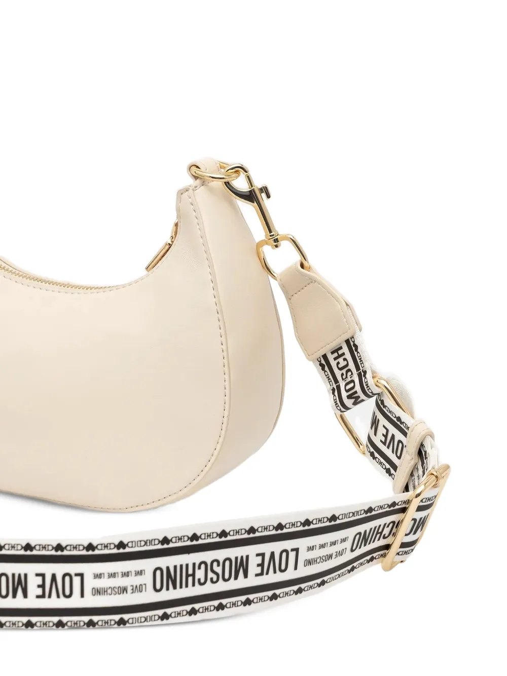 Love Moschino logo-embossed half-moon crossbody bag | Image 2