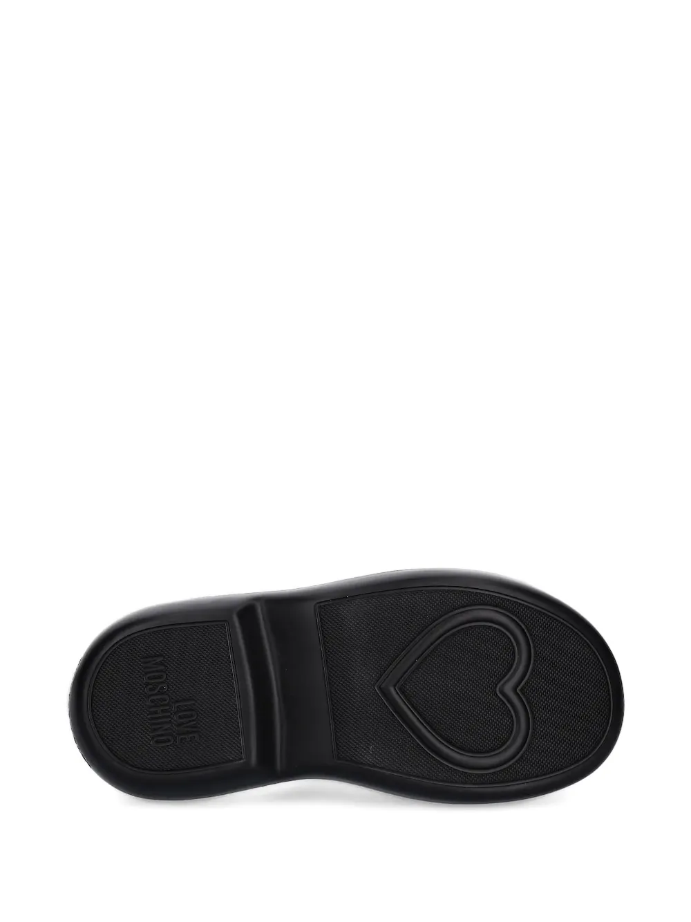 Love Moschino heart-embossed platform sandals White