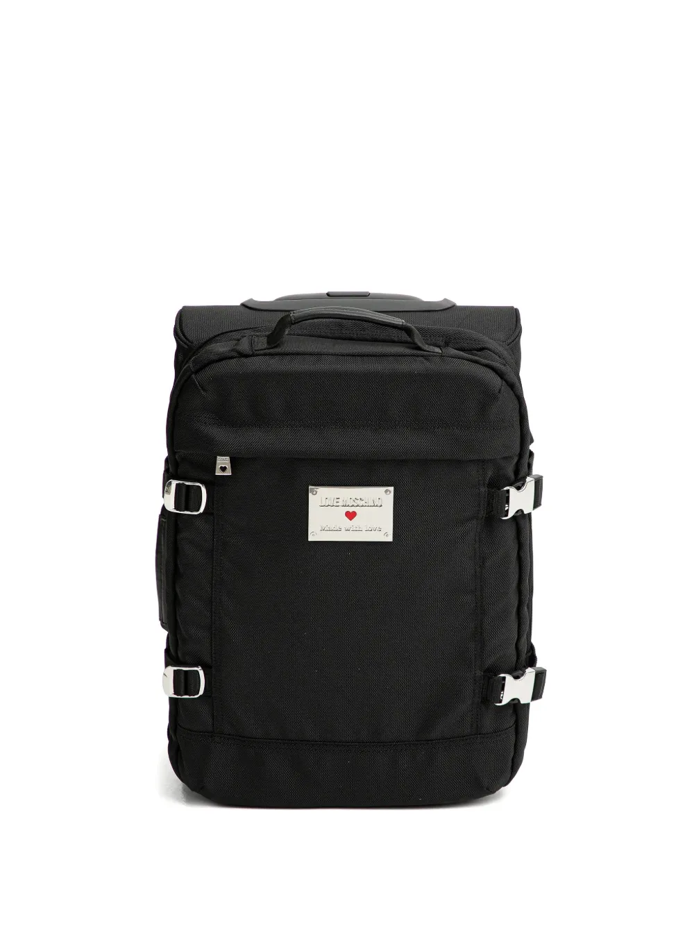 logo-plaque wheeled luggage