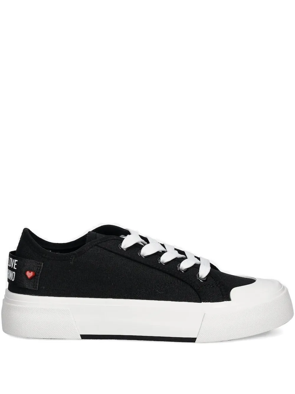 Love Moschino logo-patch platform sneakers Black