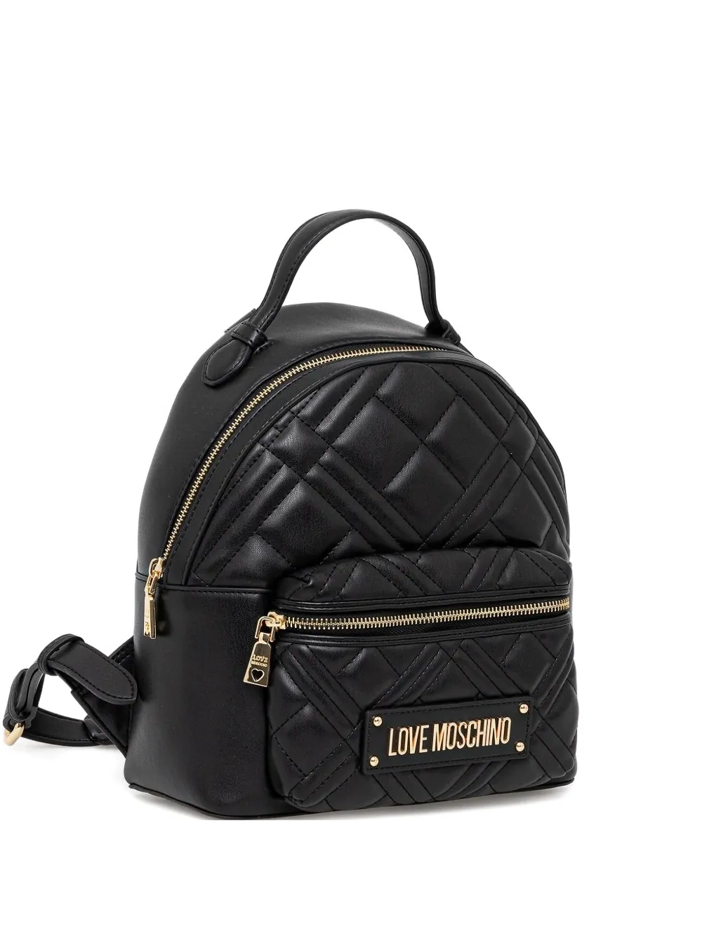 Love Moschino quilted logo backpack | Black | Image 1