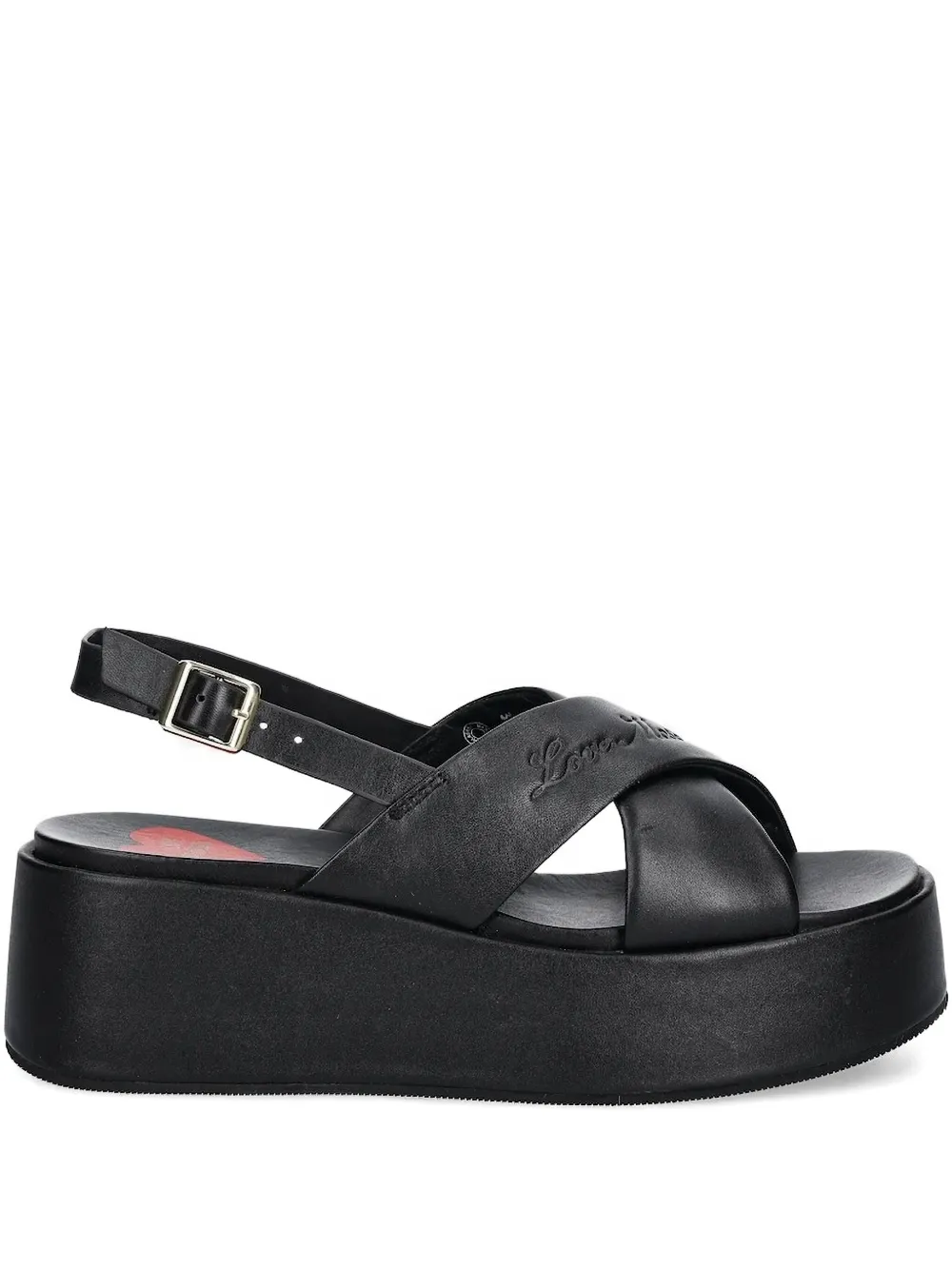 Love Moschino sandales plateforme à brides croisées | noir | Image 1