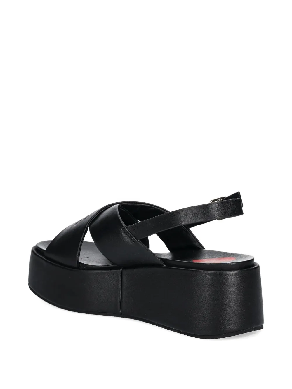 Love Moschino crossover-strap platform sandals Black
