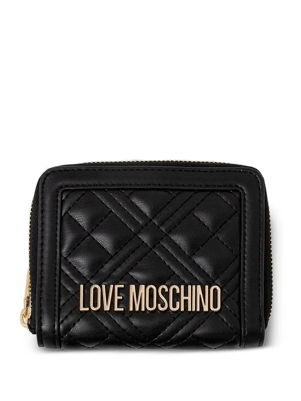 Love Moschino quilted zip-around purse | Black | Image 1