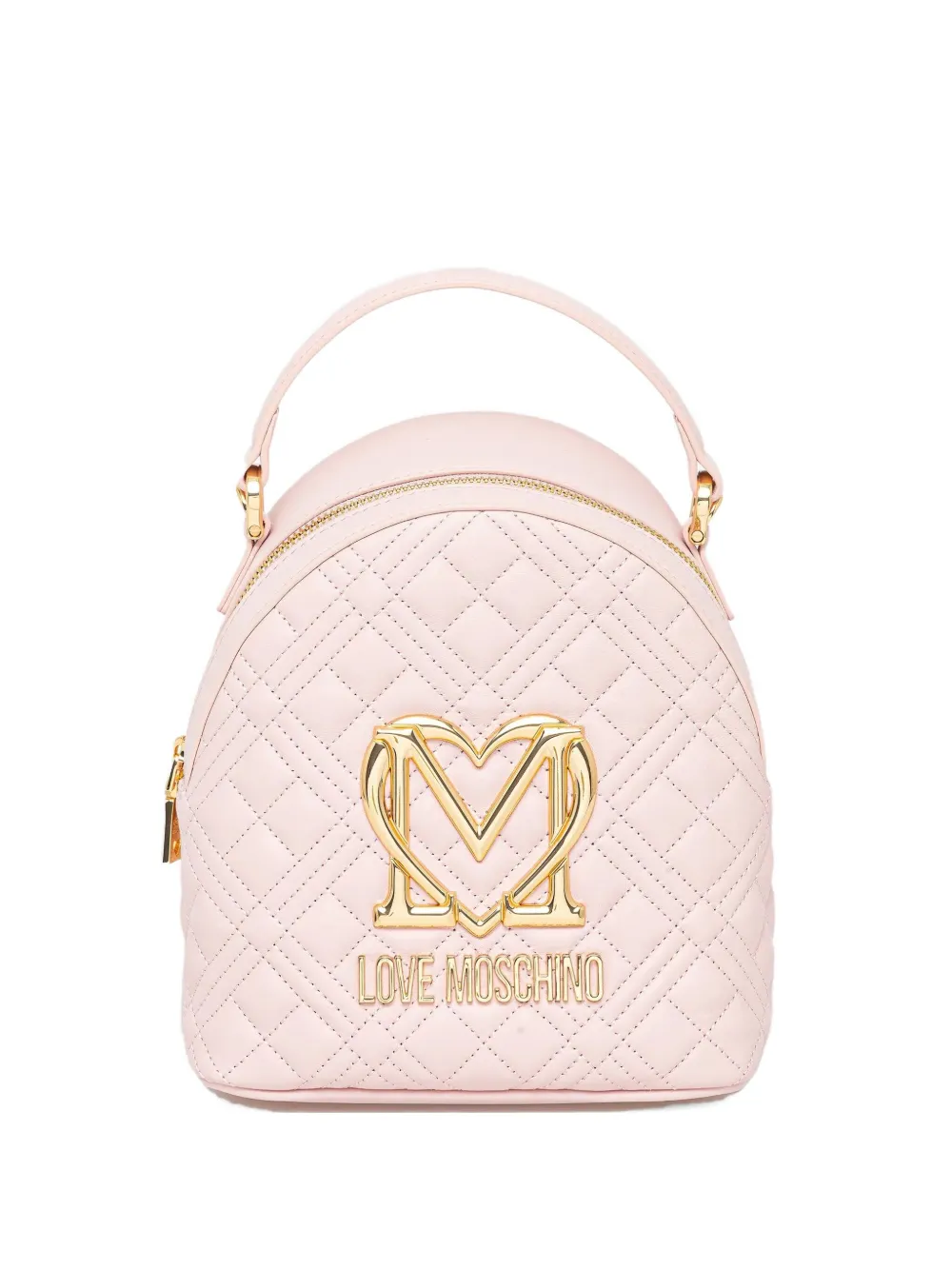 quilted heart-logo backpack