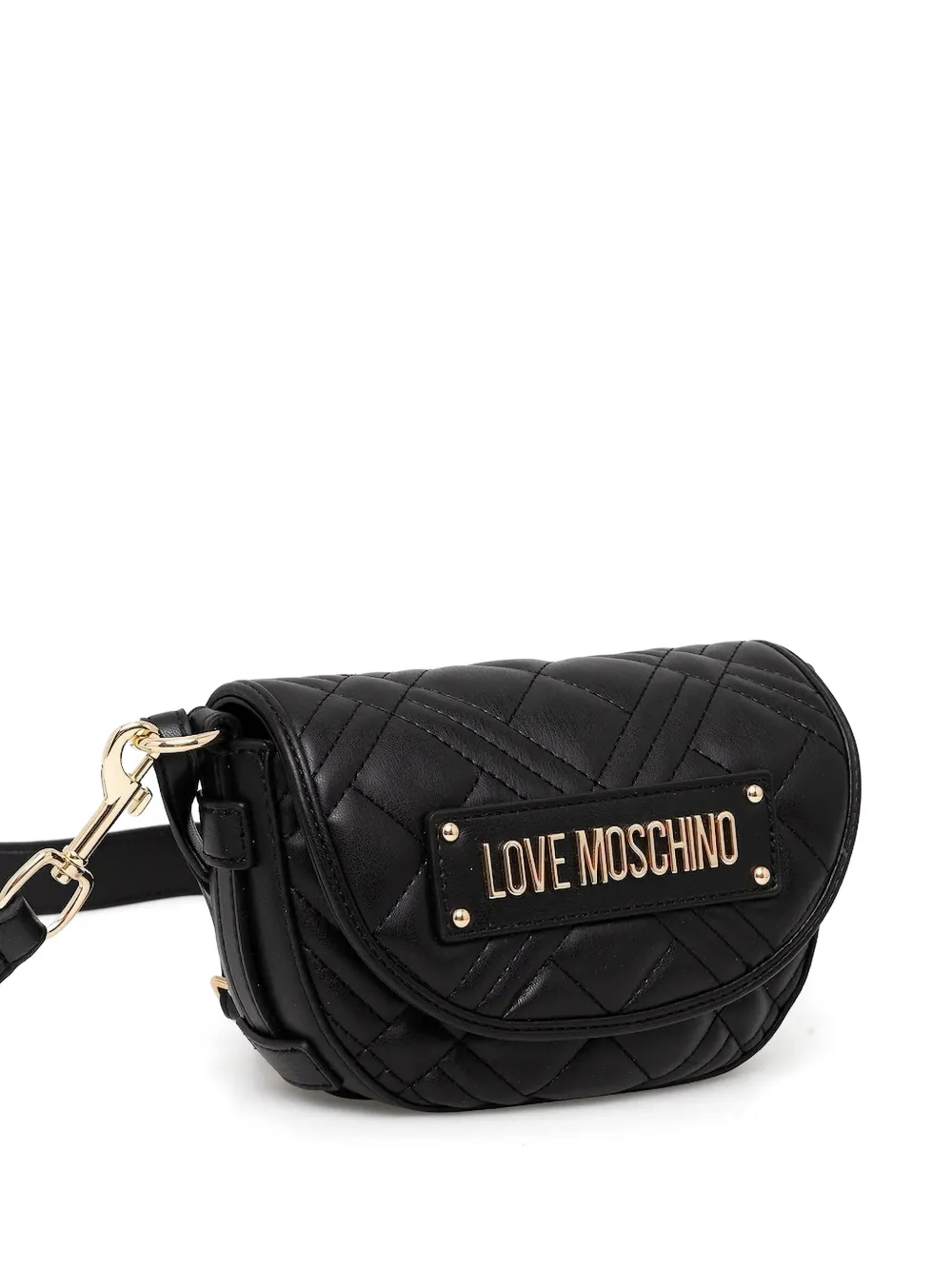 Love Moschino quilted logo-plaque cross-body bag | Black | Image 1