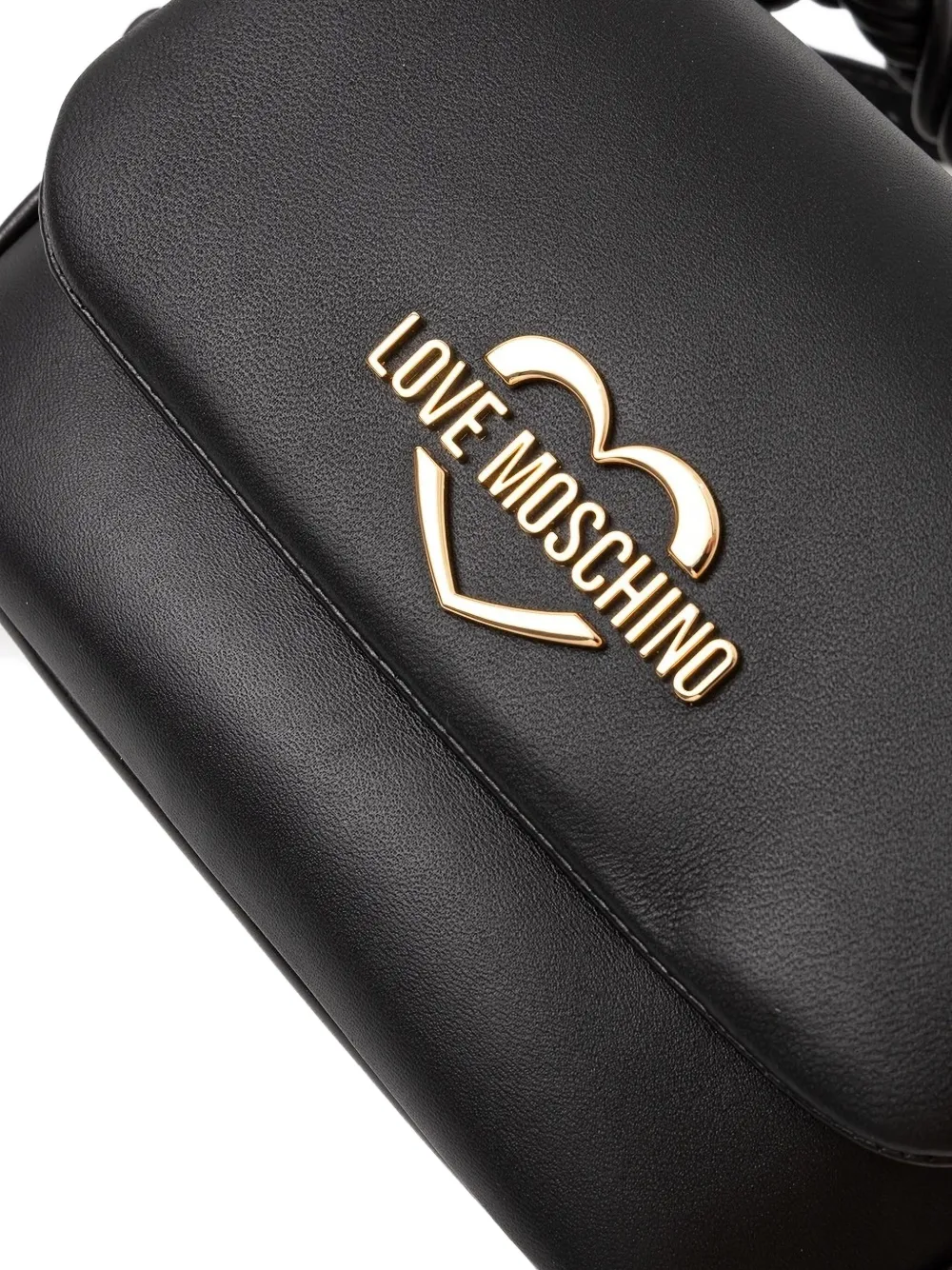 Love Moschino Mini Top-handle Logo Cross-body Bag In Black