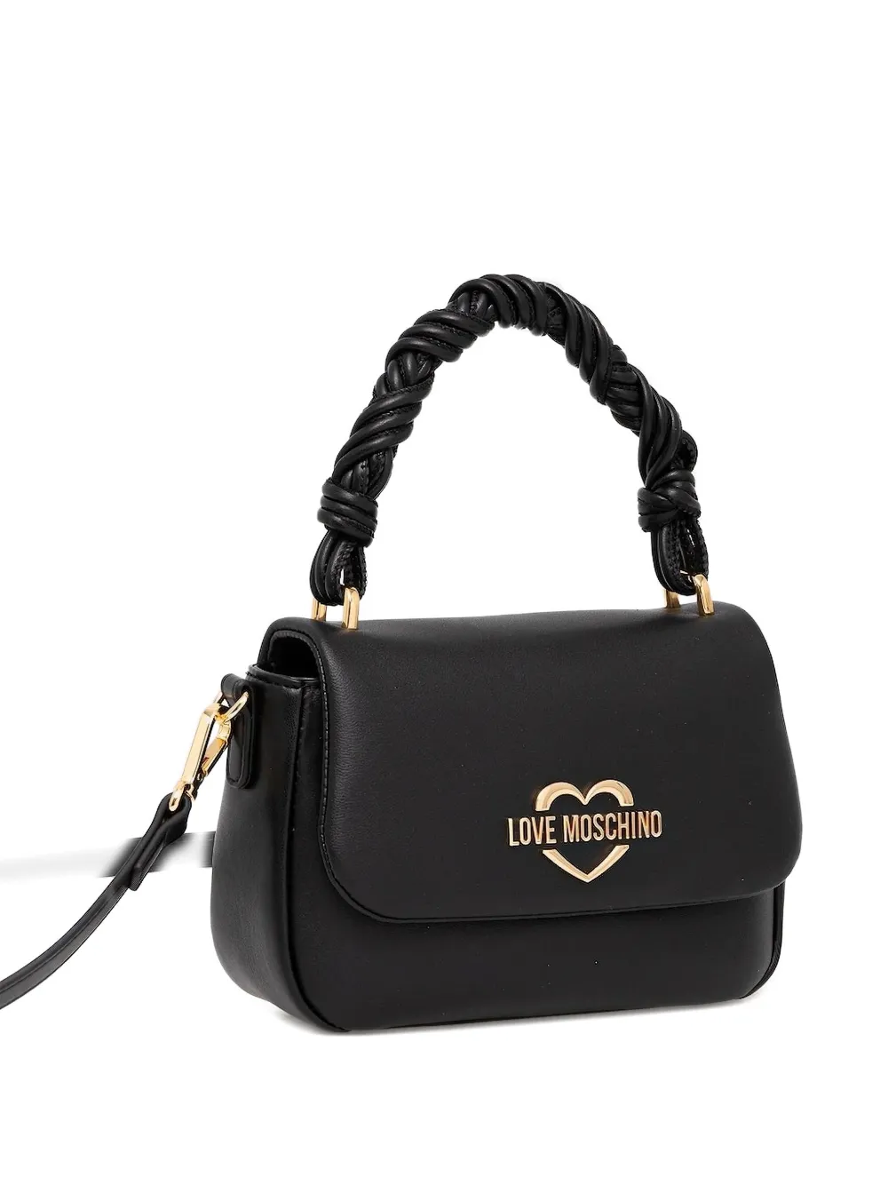 Love Moschino Mini Top-handle Logo Cross-body Bag In Black