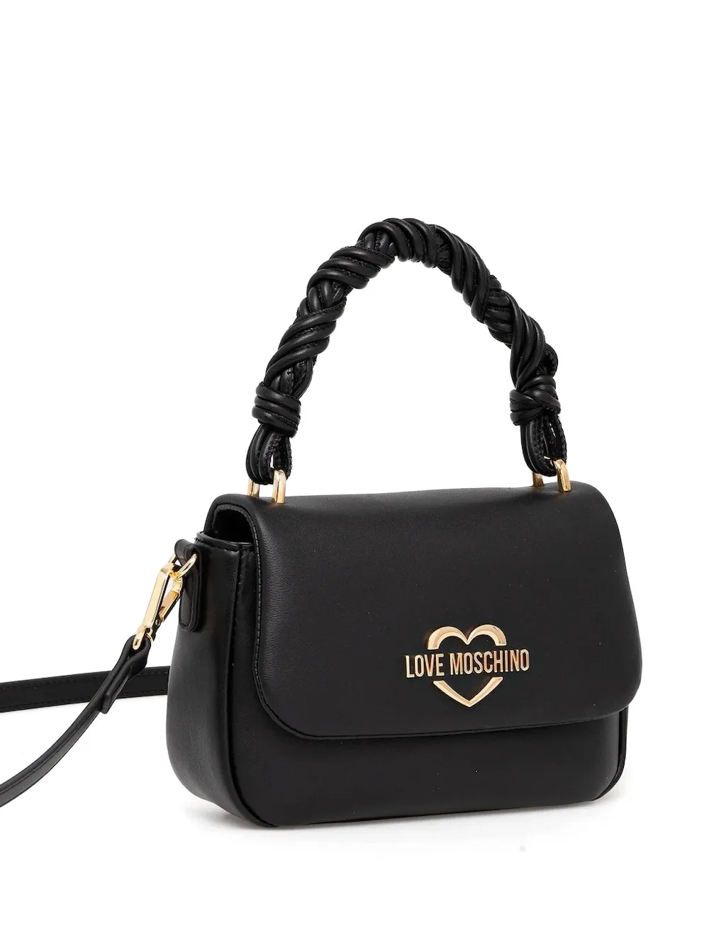 Love Moschino mini top-handle logo cross-body bag | Black | Image 1