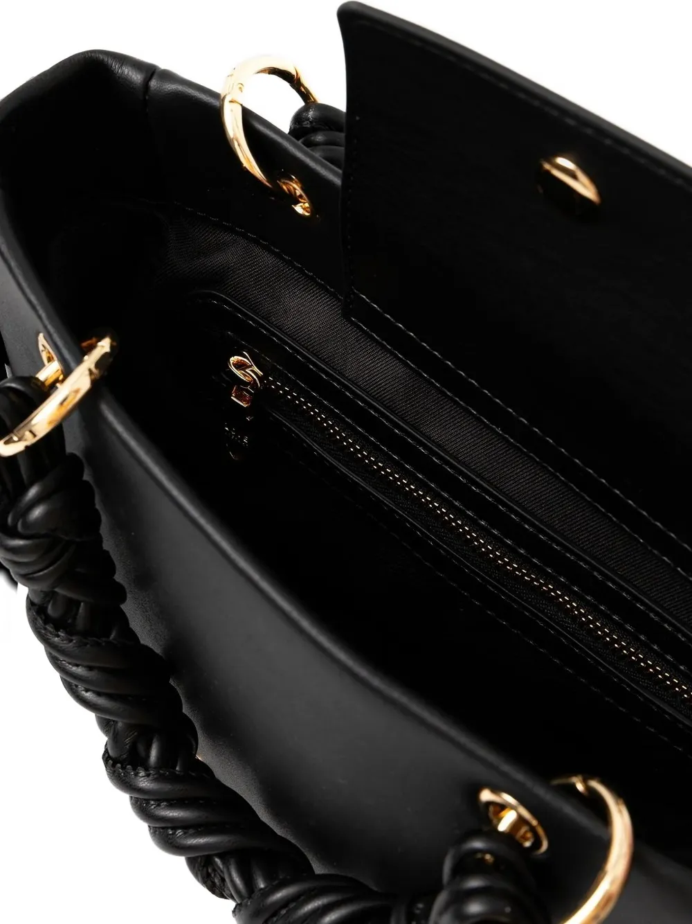 Love Moschino Shopper met handvat en logo Zwart