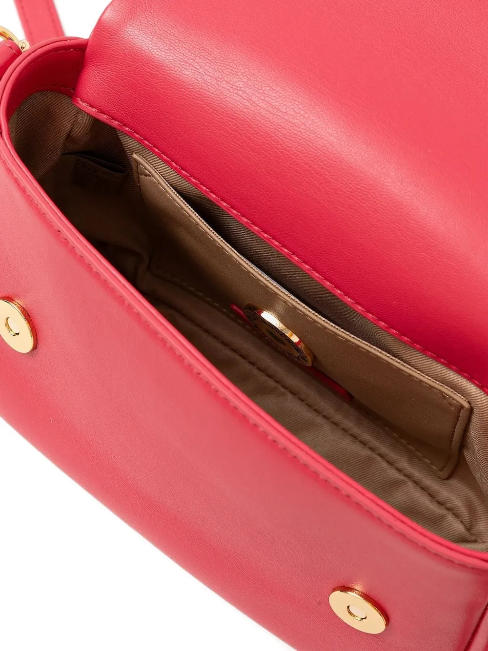 Love Moschino Twisted-handle Heart-plaque Satchel In Pink
